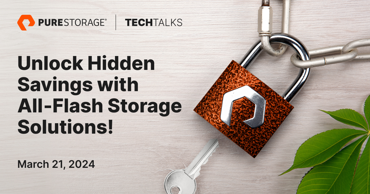 Réaliser des économies cachées avec les solutions de stockage All-Flash 🔐

📆 21 mars 2024
⏳ 3:00PM CET 

Rejoignez-nous pour en savoir plus ! 💡 bit.ly/49N2hGu

#TechTalks #webinar #PoreStorage #Flash #FlashStorage