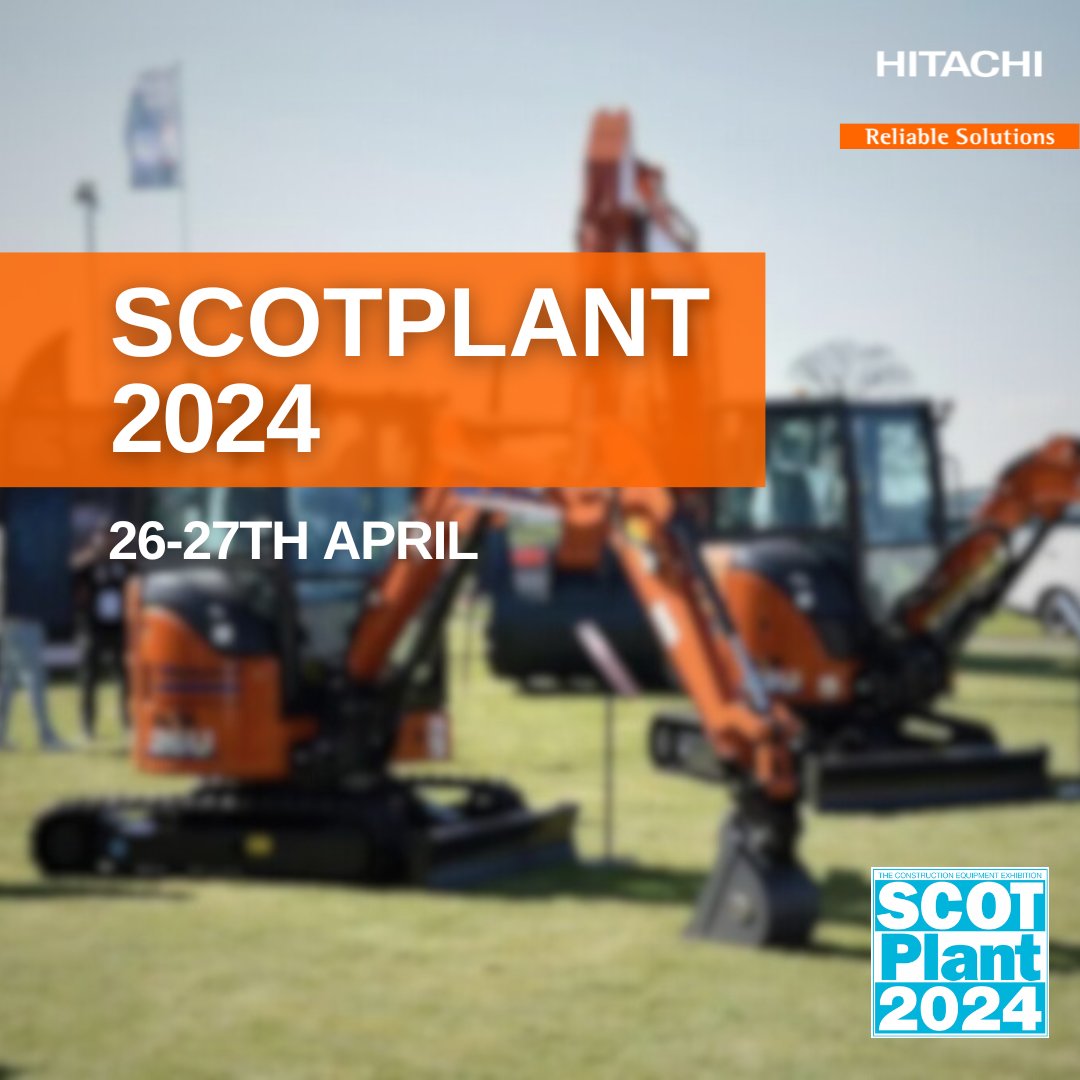 5 weeks to go until @ScotPlantEvent 2024! 🙌 On display at ScotPlant, we'll be exhibiting a range of equipment, including Hitachi Connected Technology and our mixed fleet telematics system CTFleet Link®. #HCMUK #HCT #Scotplant2024 #ConstructionExhibition #ConstructionMachinery