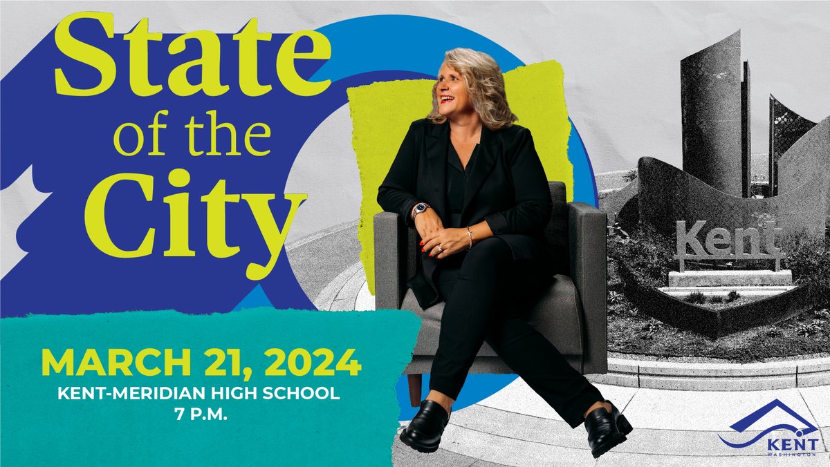 🚨 TONIGHT! Come join us for Mayor Dana Ralph's State of the City address! Kent-Meridian High School Performing Arts Center! 🚪 Doors open at 6:30 p.m. and the event promptly starts at 7 p.m. See you there!