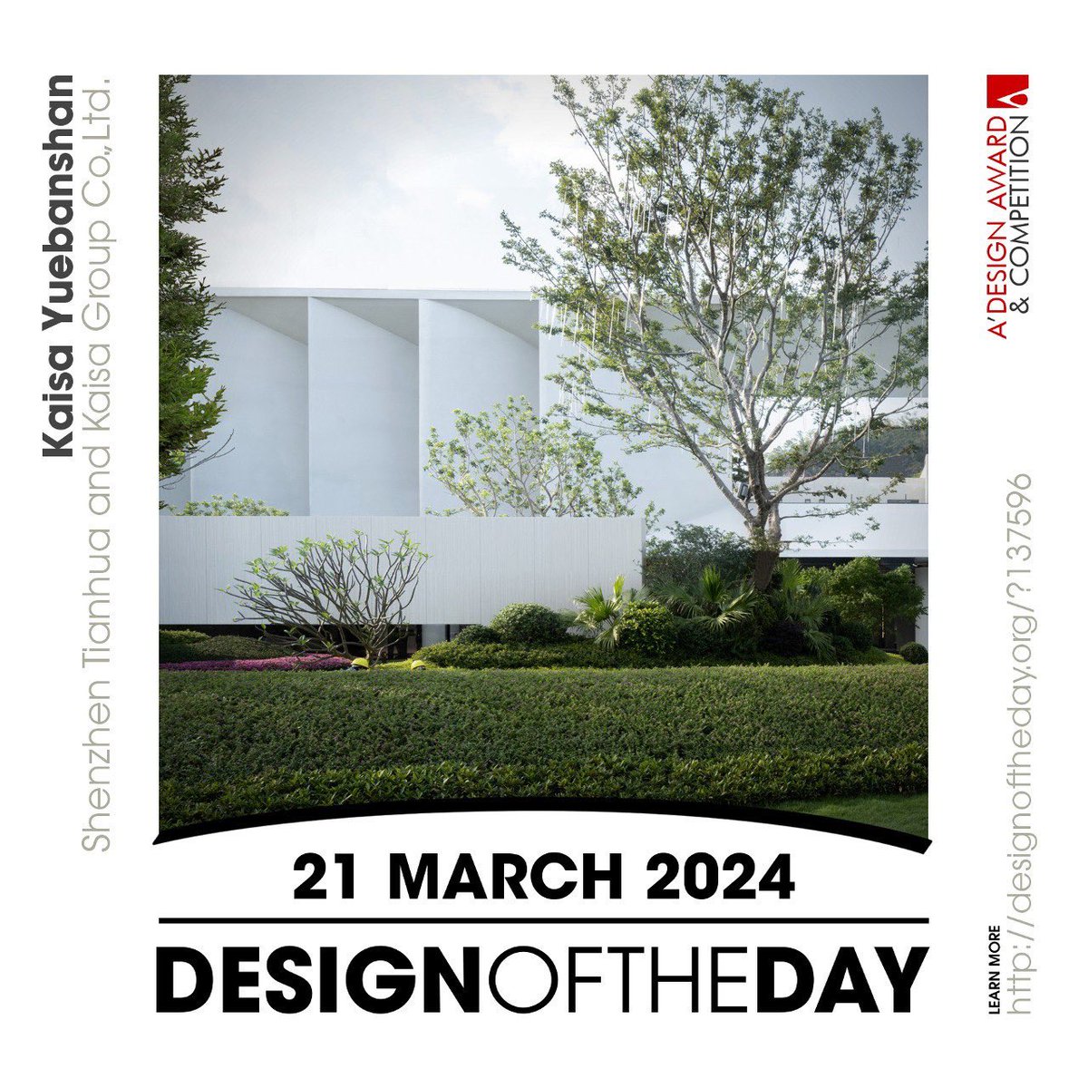 Congrats to Shenzhen Tianhua and Kaisa Group Co., Ltd., the creator behind the Design of the Day of 21 March 2024 - Kaisa Yuebanshan Community Center. Check out this great work now. We are currently featuring it at designoftheday.org/?137596 #adesignaward #adesigncompetition…
