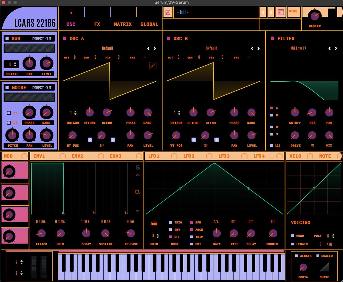 ME AND <a href="/Descendersound/">DESCENDER</a> SPENT WAY TOO LONG MAKING AN LCARS THEMED SERUM SKIN LAST NIGHT #StarTrekLegacy #StarTrek