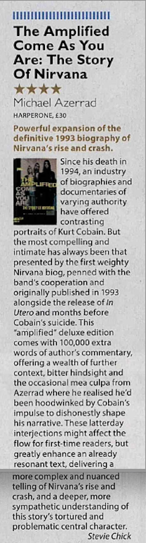 Wow, really great review of _The Amplified Come as You Are_ by @Stevie_Chick in @MOJOMagazine. He really got it. Quite an honor — Mr. Chick is not only one of the best in the biz, but he had a front row seat for a lot of the Nirvana story.