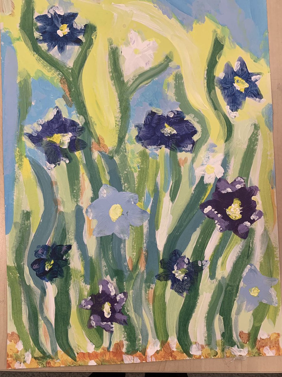 We have a wonderful little artist in Primary 5a. We loved your creation of Van Gogh’s Irises. #StarOfStClares
