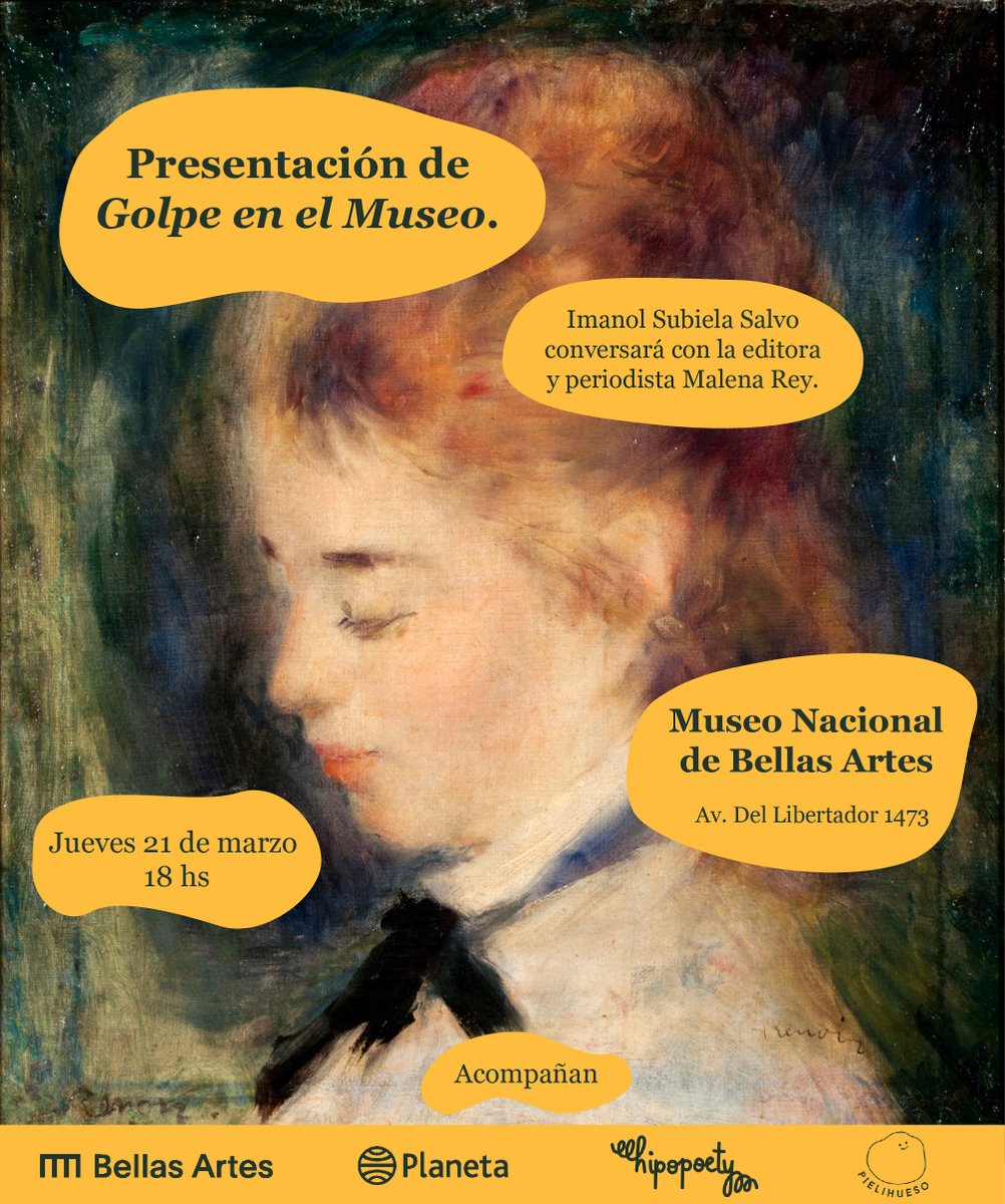 Hoy a las 18 presentamos con <a href="/noeselcaso/">Malena Rey</a> mi libro en el <a href="/BellasArtesAR/">Bellas Artes Arg</a> 🥰 Vengan y nos damos abrazos de otoño.