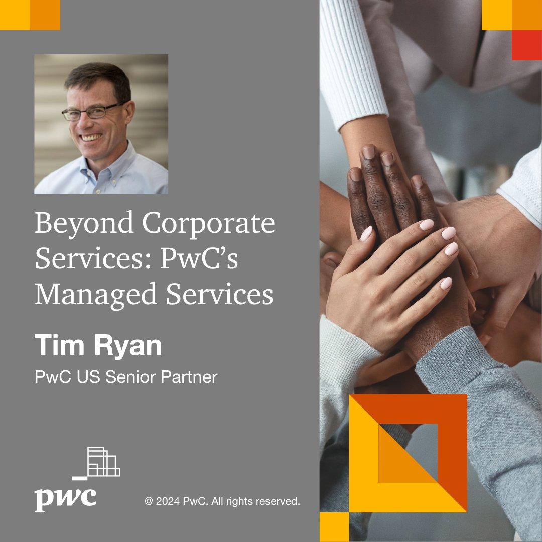 I joined @PwCUS’ David Shebay to discuss business opportunities and challenges, as well as C-suite perspectives in today’s ever-changing business environment. Listen to our conversation on Beyond Corporate Services: PwC’s Managed Services series: pwc.com/us/en/services…