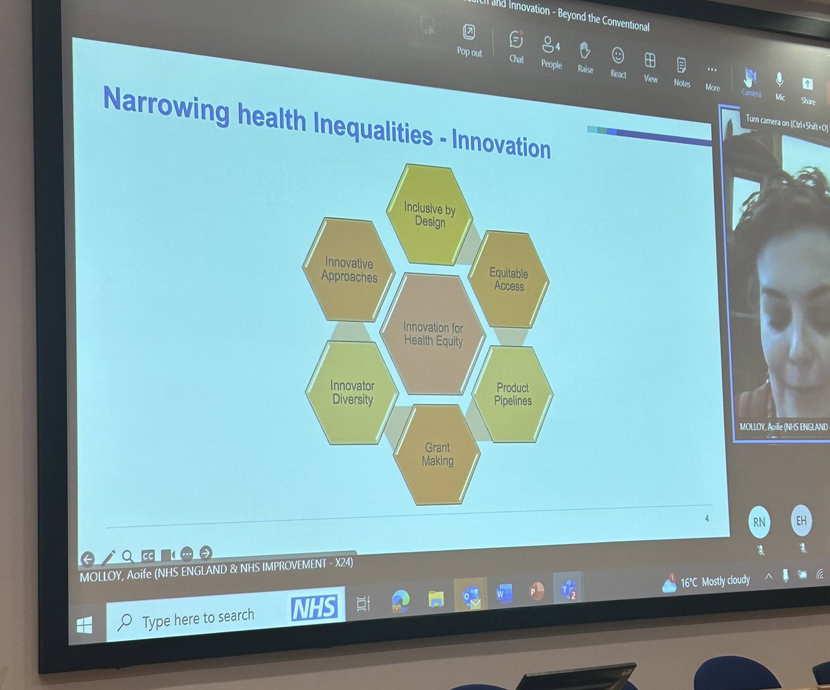 @NHSHomerton @HUH_Research Incredible talk from @DrAoifeMolloy from NHSEngland on addressing healthcare inequalities through the #CORE20PLUS5 programme. Dr Molloy: ‘To narrow inequalities, we must be innovative and be open to change because business as usual isn’t often working for these groups’.