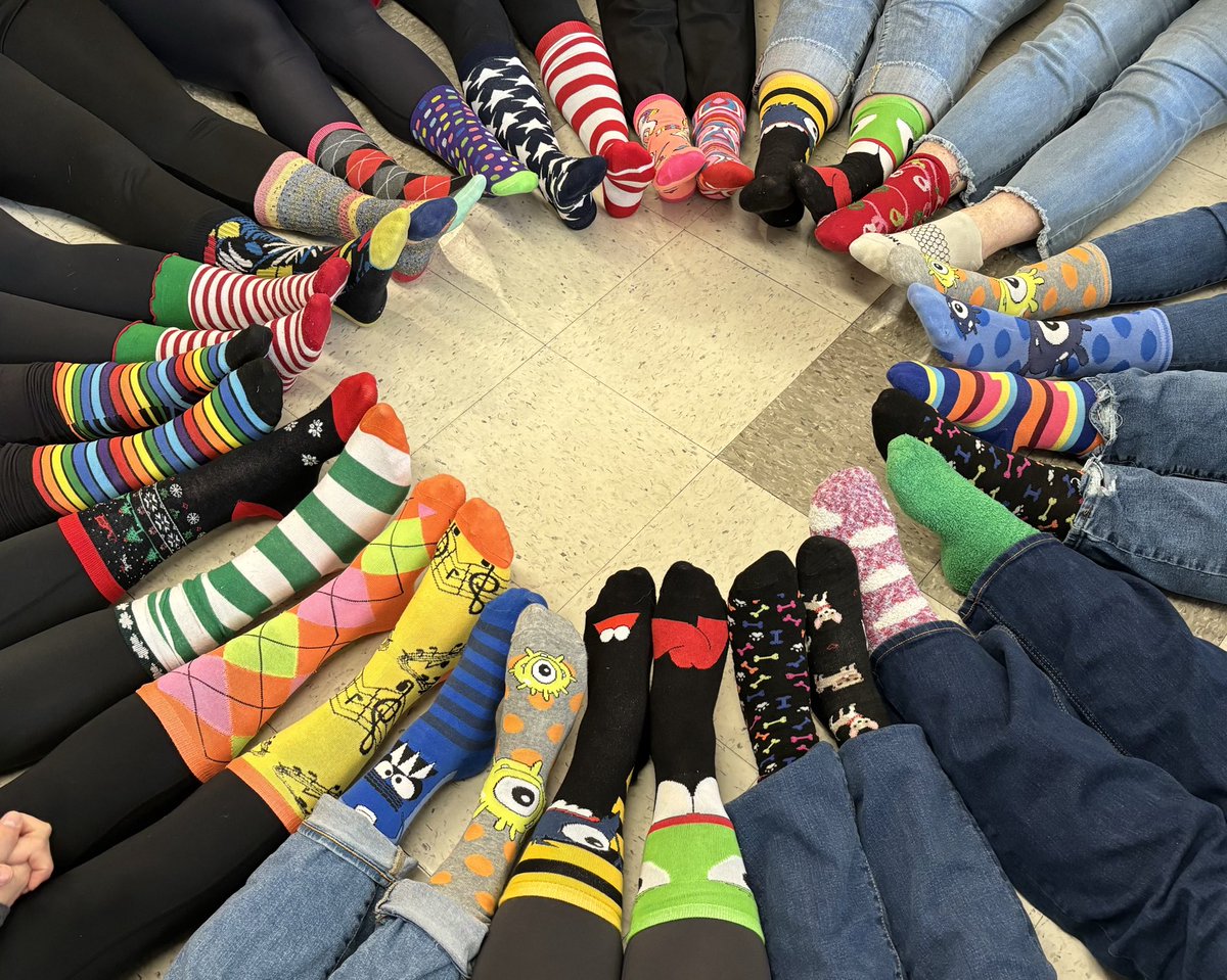 The BES Staff is proud to support World Down Syndrome Day with our crazy socks! #BridgeportPROUD!