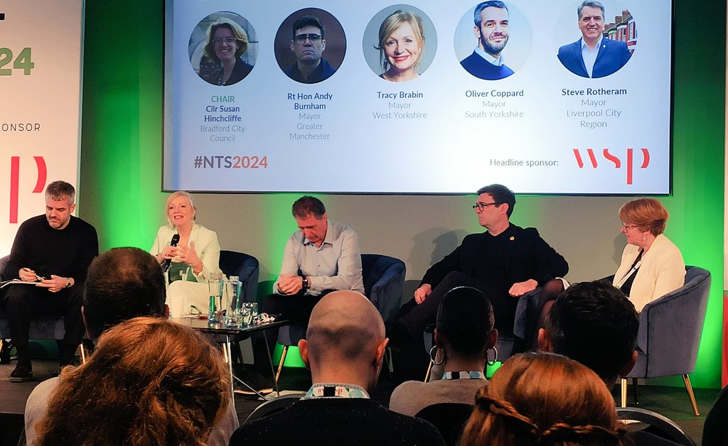 📢 Four Labour Mayors setting out how they are bringing about a quiet revolution to connect people & businesses across the North of England AND great to hear @TracyBrabin setting an ambitious target of 2028 to get started on a mass transit system for West Yorkshire 👍🏾#NTS2024