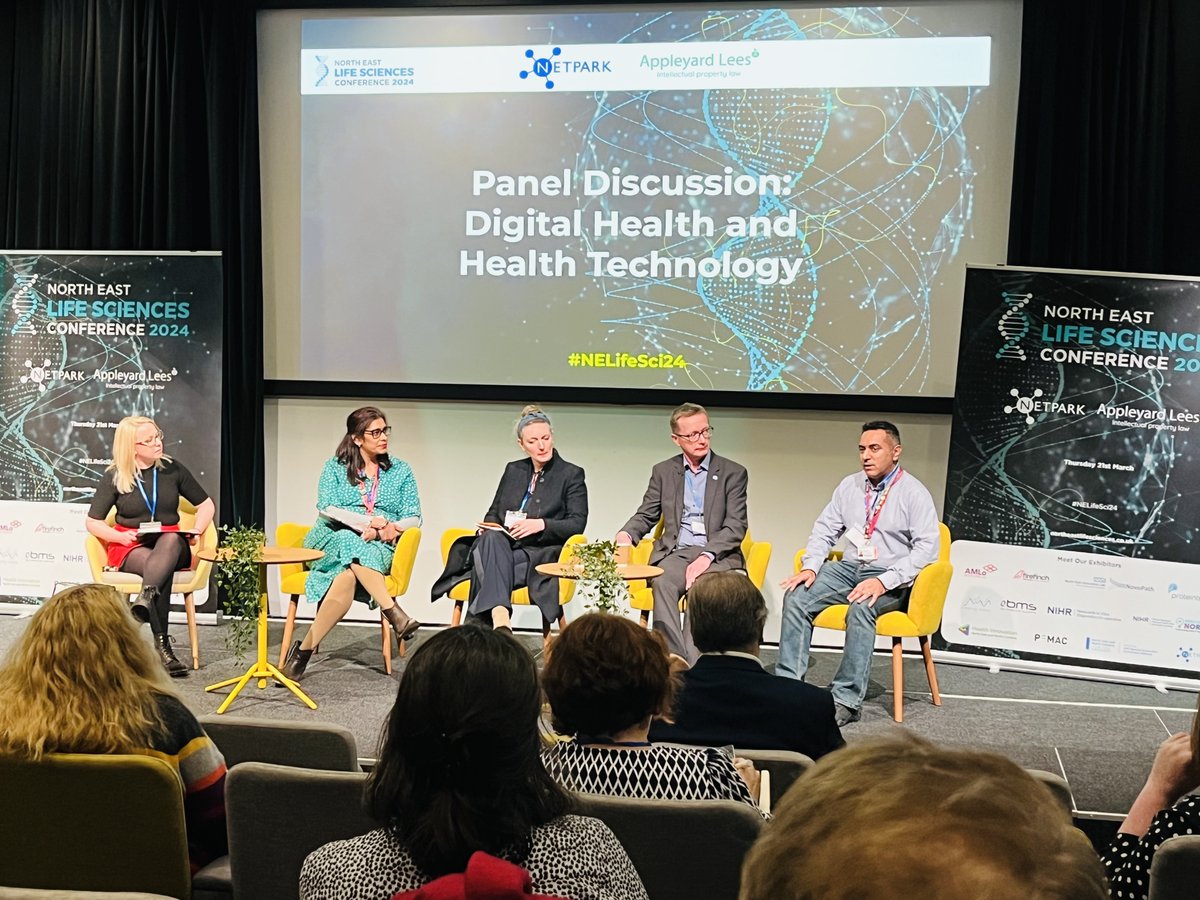 Great to see our health economics lead @GurdeepNCL on the expert panel discussing Digital Health and Health Technology at #NELifeSci24 @HEconEvSynNCL @UniofNewcastle