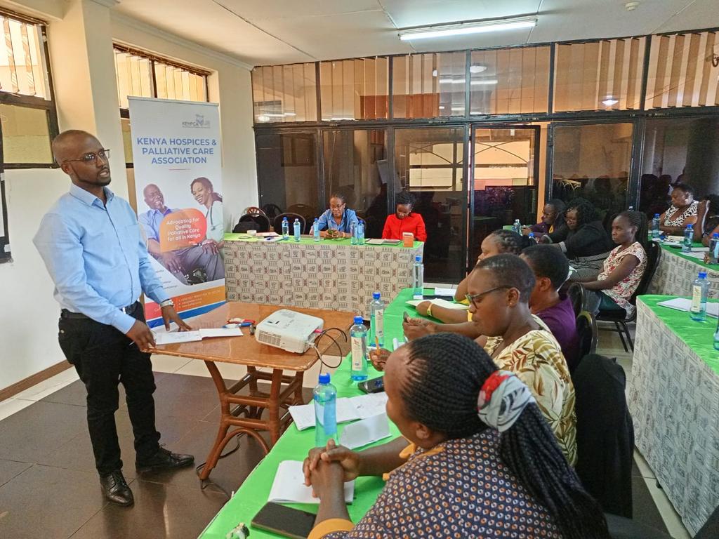 <a href="/BiwottJared/">Biwott Jared</a> shares his Lung cancer caregiving journey with health professionals in Uasin Gishu County
'I am passionate about creating awareness to the community as we improve health care &amp; it's helping me cope with my dad's loss'
<a href="/KEHPCA/">Kenya Hospices and Palliative Care Association</a> <a href="/NCDAllianceKe/">NCD Alliance Kenya</a>
<a href="/davidmusyoki/">David Musyoki</a>
#KEHPCACares