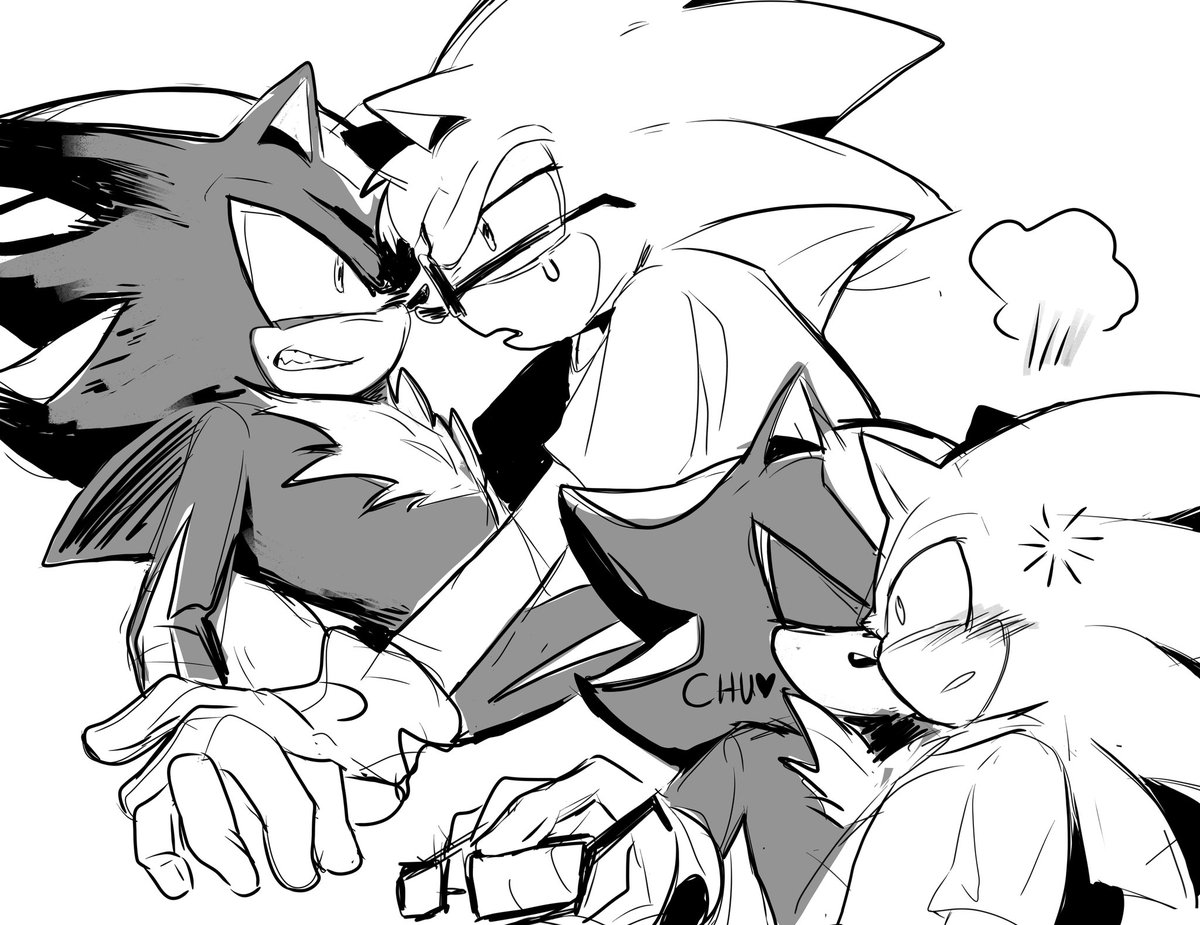 👓💙：I'm not Sonic, but I love you in my own way. Please give me a chance………；； 对不起我永远喜欢失忆梗以及💙🖤 刚才忘记打标签啊啊啊啊啊啊对不起…！！！！#sonadow