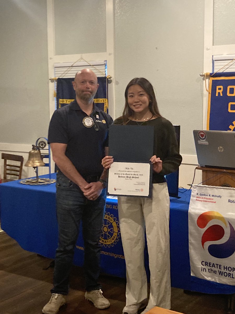 We are so proud of our Lewisville Rotary students of the month, Sai Chauhan and Mollie Cho. #HPND