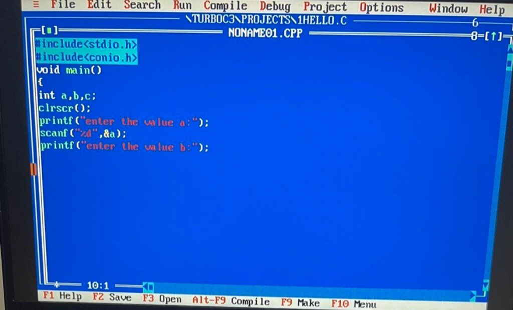 ujjwalscript's tweet photo. VS Code 1.87 is here.

Meanwhile our Indian college students still learning  to code on this blue screen from 1991 https://t.co/MPmmoEEC0o