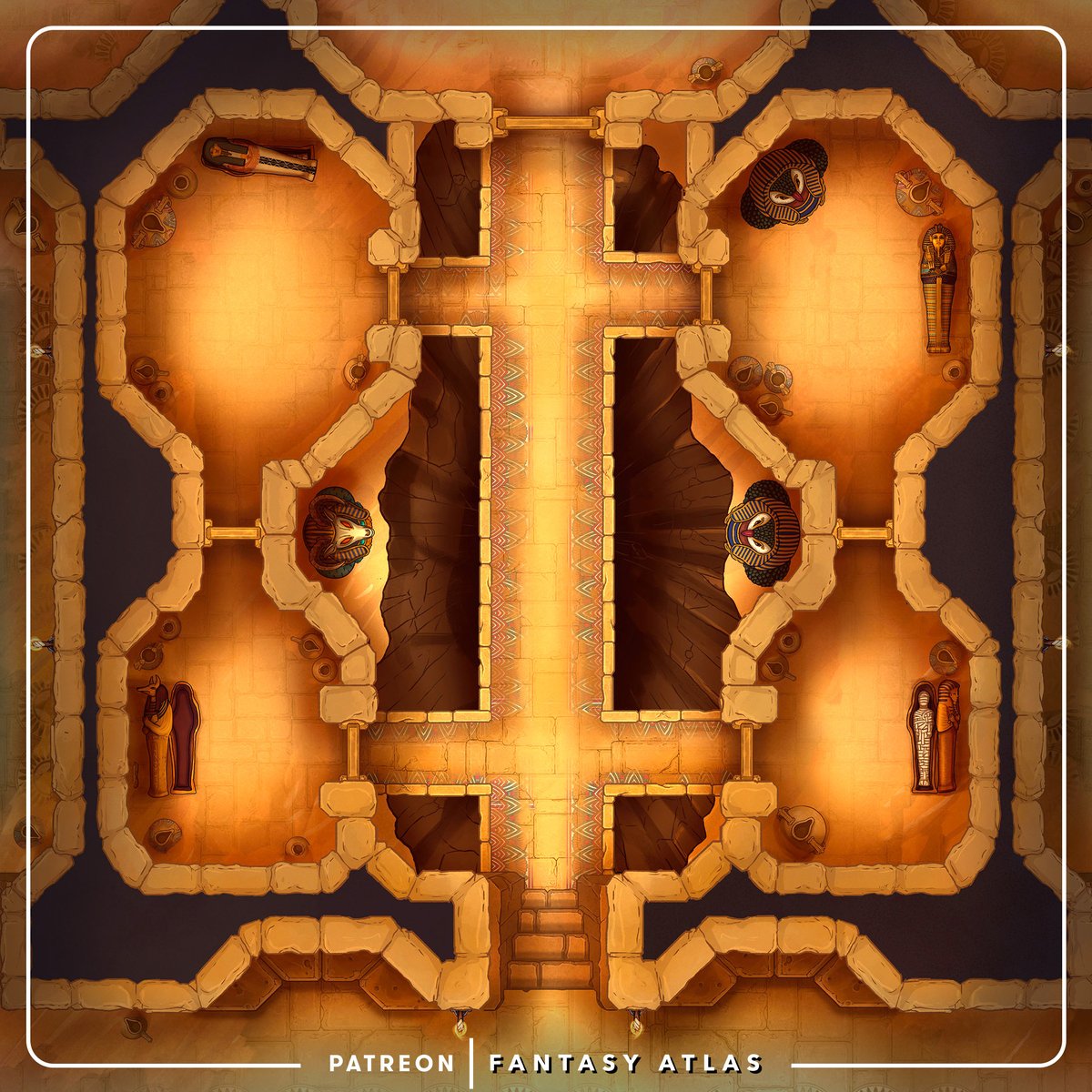 Heading deeper in the the tomb...

#dnd #battlemap