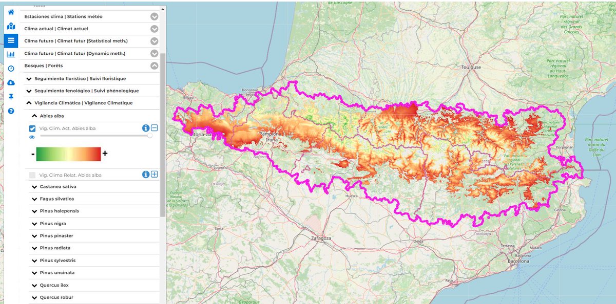 Nada mejor para celebrar el día internacional de los #bosques para invitaros a conocer la sección de indicadores de vulnerabilidad climática de los bosque pirenaicos en el #geoportal OPCC.  Seguimos adaptando los bosques pirenaicos al CC con #PYRENEES4CLIMA, #LIFEProject