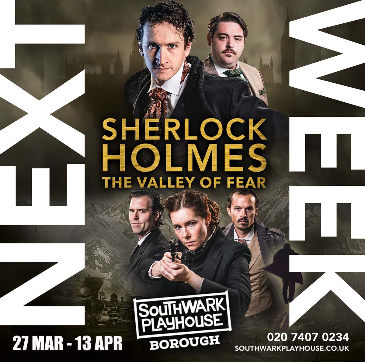 NEXT WEEK - the London premiere of SHERLOCK HOLMES: THE VALLEY OF FEAR, a thrilling transatlantic Holmes adventure!
"Truly stunning...a must see for all Sherlockians" - <a href="/shsoclondon/">SHSocLondon</a>
Don't miss this strictly limited run - closes 13 April:
southwarkplayhouse.co.uk/productions/sh… <a href="/BakerStJournal/">Baker Street Journal</a>