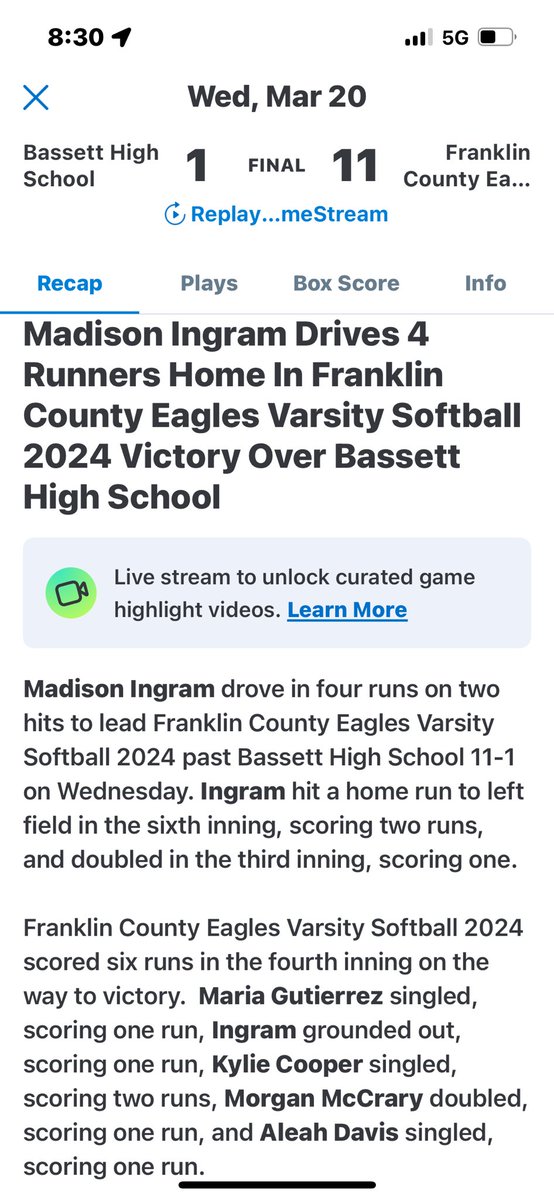 Madison Ingram tweet media