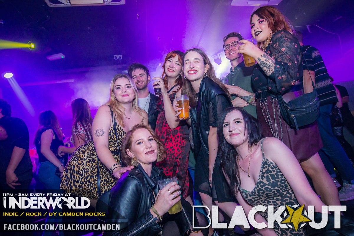 CAMDEN TOWN 🔥 @BlackoutCamden takes over @TheUnderworld this Friday night until 3am, and FINAL tickets are on sale NOW 🎟👉 link.dice.fm/Kf38b47768ce The best alt-rock bangers kicking off 11pm 🔊 Grab your mates, grab your tickets, see you on the dancefloor 🤘