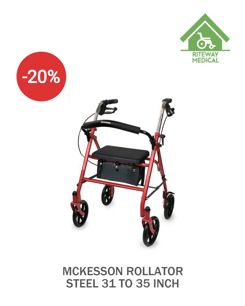 Check out the durable McKesson Steel Rollator, Suitable for adults with a weight capacity of 300 lbs. Get 20% off on chosen Rollator walkers and accessories. McKesson 

Call Now: 813-333-0363

#HomeHealthcareSolutions #MobilitySolutions #HealthcareEquipment #Rollators #Rollator