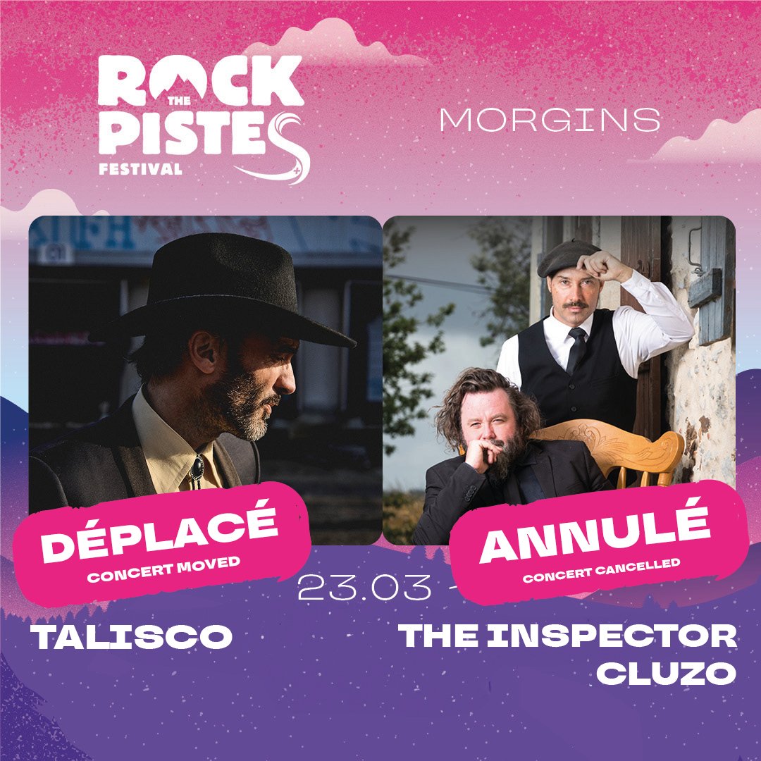 🚨 Initialement prévu pour se dérouler le samedi 23.03 à 13h45, le concert de Talisco se déroulera le vendredi 22.03, sur les pistes, au sommet de la télécabine de Morgins, de 16h45 à 18h. Programme du vendredi 22.03 : 13h30 : The Avener / 15h00 : DJ Loran / 16h45 : Talisco 🤘