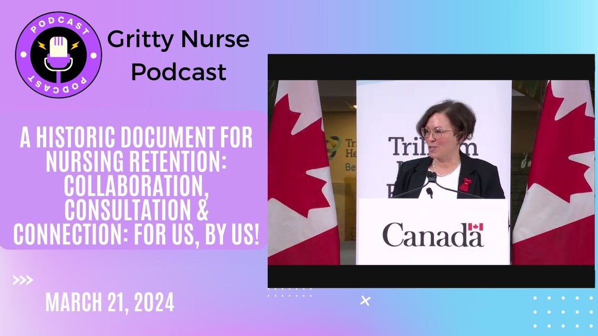 Listen to our latest episode with Dr. @LeighChappy as we discuss the importance of implementing a retention strategy that is created by nurses for nurses. With consultation from nurses across Canada (students, frontline, research and admin) this is a win- For US, BY US! /1