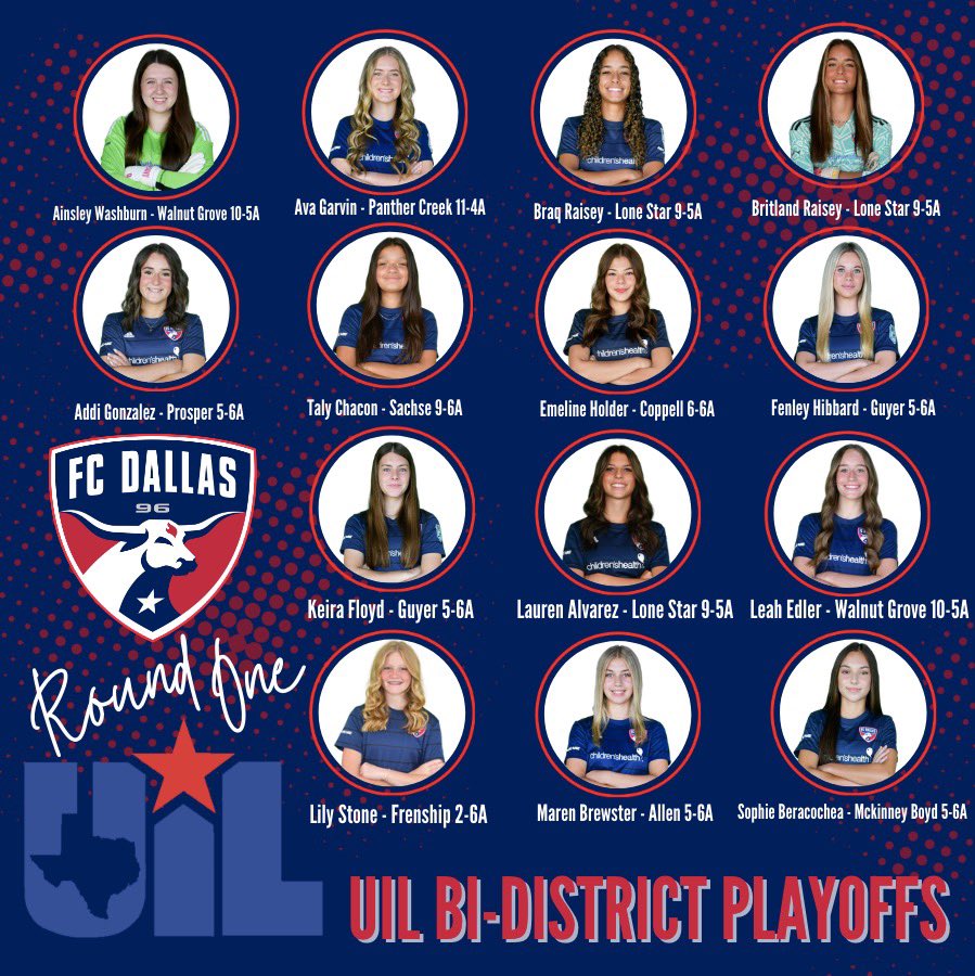 Congrats to each girl & their respective schools heading into the UIL Bi-District Playoffs next week! ⚽️❤️
