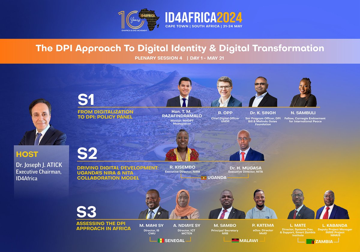 Digital Identity & DPI @ ID4Africa 2024 Don't miss this exciting session where we look at available choices and architectural options; the power of collaboration; plus the DPI approach in Africa. Register today: id4africaevents.com/2024/registrat… #ID4Africa2024 #SeeYouInCapeTown