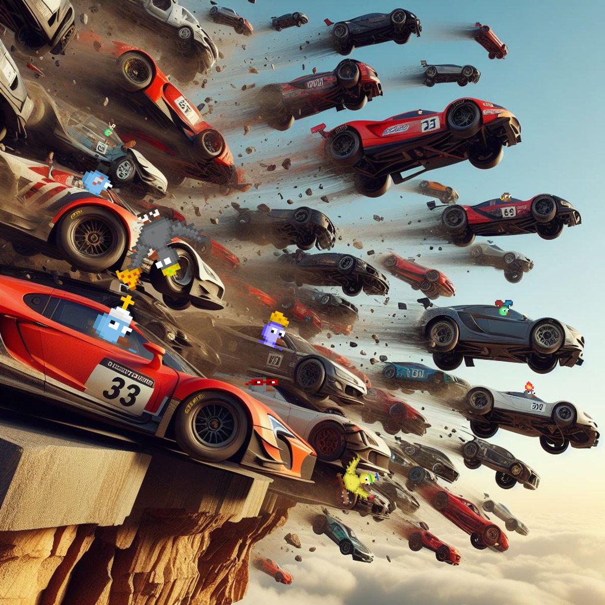 Unfortunately during the racing tournament, the competing Birbs, tragically fell from the edge of the flat Earth. 😢

Feathered Falcon, Talon Turbo, Beak Blitz and 10 other birbs - did not claim victory and $BB, leading to a dramatic and unforeseen conclusion to the race. 🏁