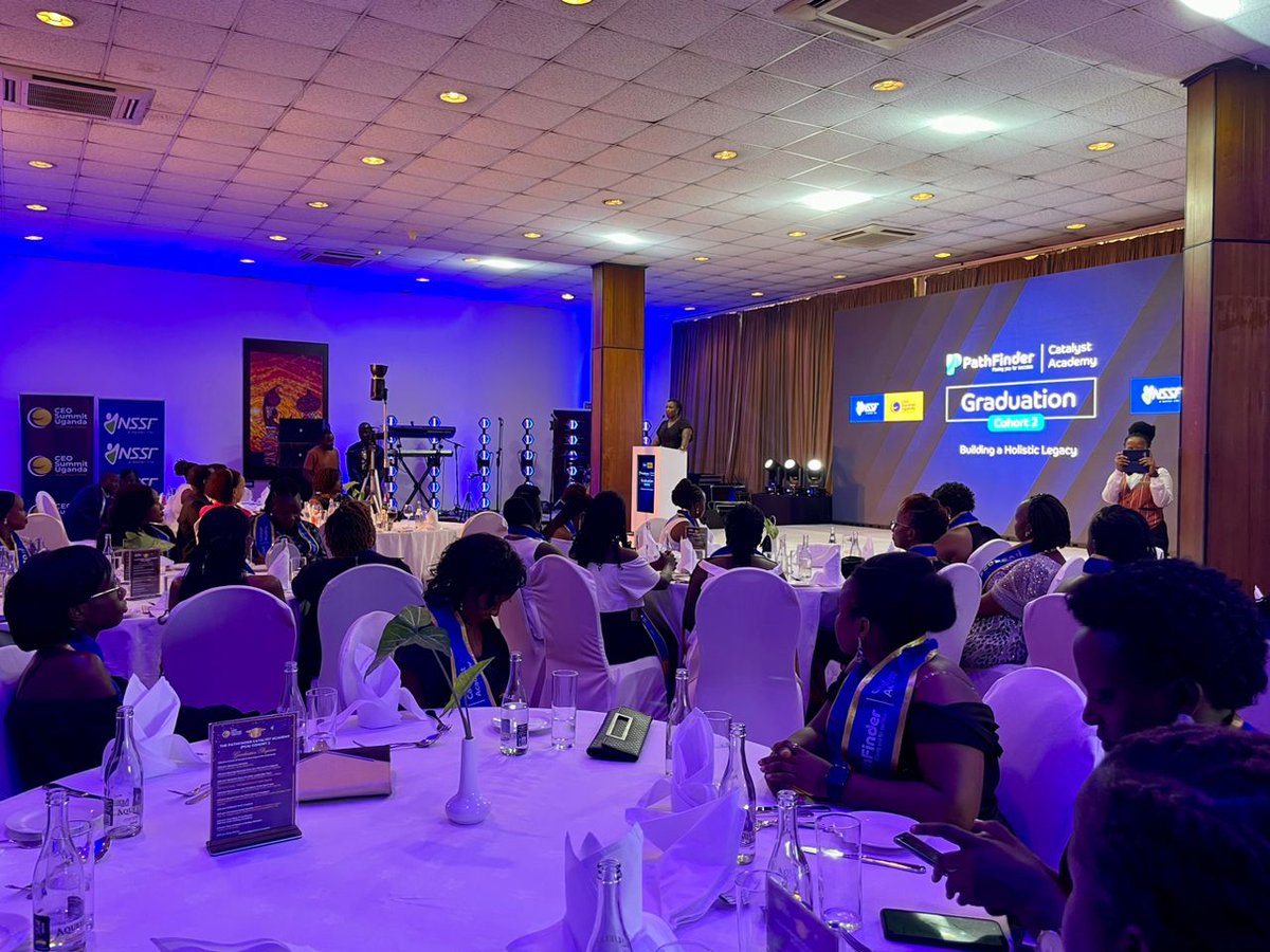 ceosummituganda's tweet image. HAPPENING NOW!!

The official momentous graduation ceremony of our esteemed (PathFinder Catalyst Academy) PCA Cohort 2, proudly presented in partnership with NSSF.

📍 Venue : Kampala Serena Hotel

#PCA24 | #CEOSummit @nssfug
