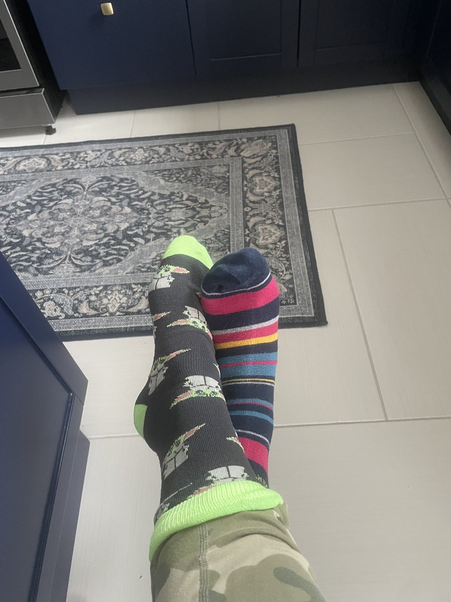 Never miss a chance to #RockYourSocks for #WorldDownSyndromeDay2024 Some people think these awareness days are performative and meaningless. I believe they are a chance for discussion and learning and sharing the love! #nothingtobedownabout @hcdsbSEAC @TheHDSA