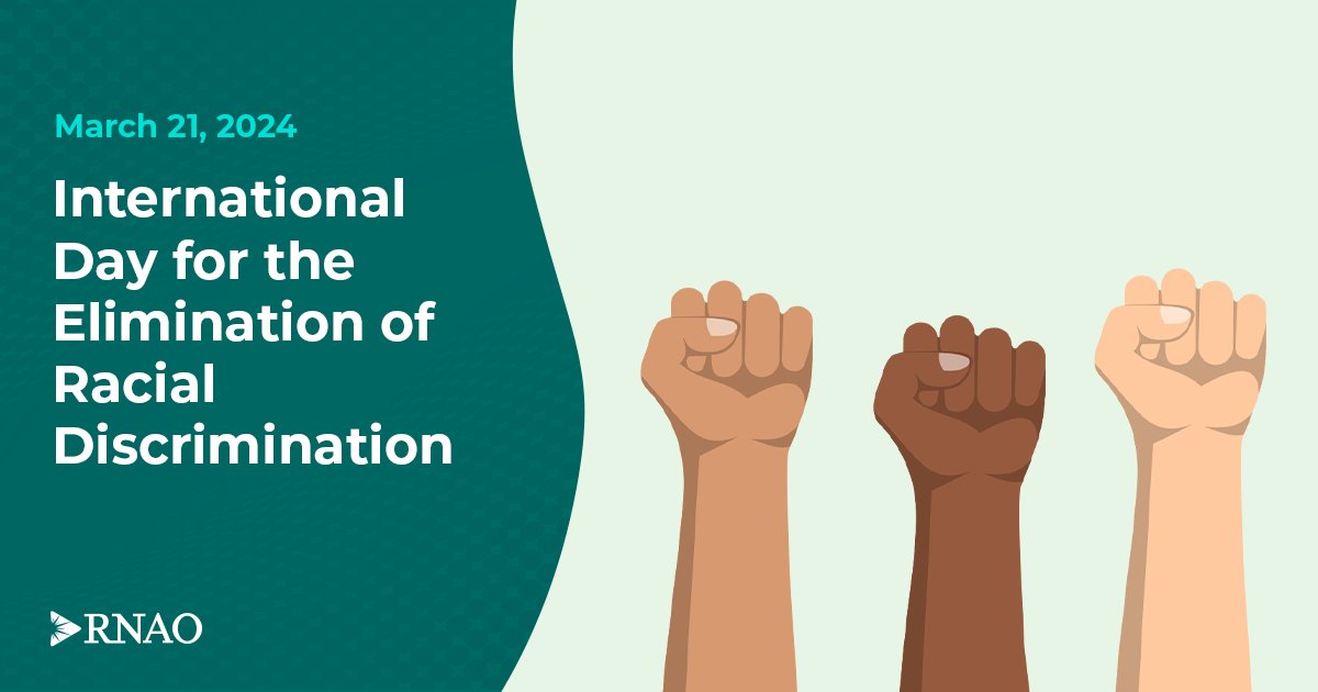 RNAO condemns all forms of racism, oppression and discrimination, and is committed to working with elected officials and health organizations to end systemic racism and discrimination in nursing and health. #FightRacism Read our statement: RNAO.ca/news/internati…