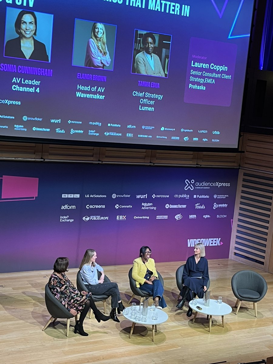 Refreshing to see an all-female panel that is NOT about diversity! Well done @videoweek #NVF24