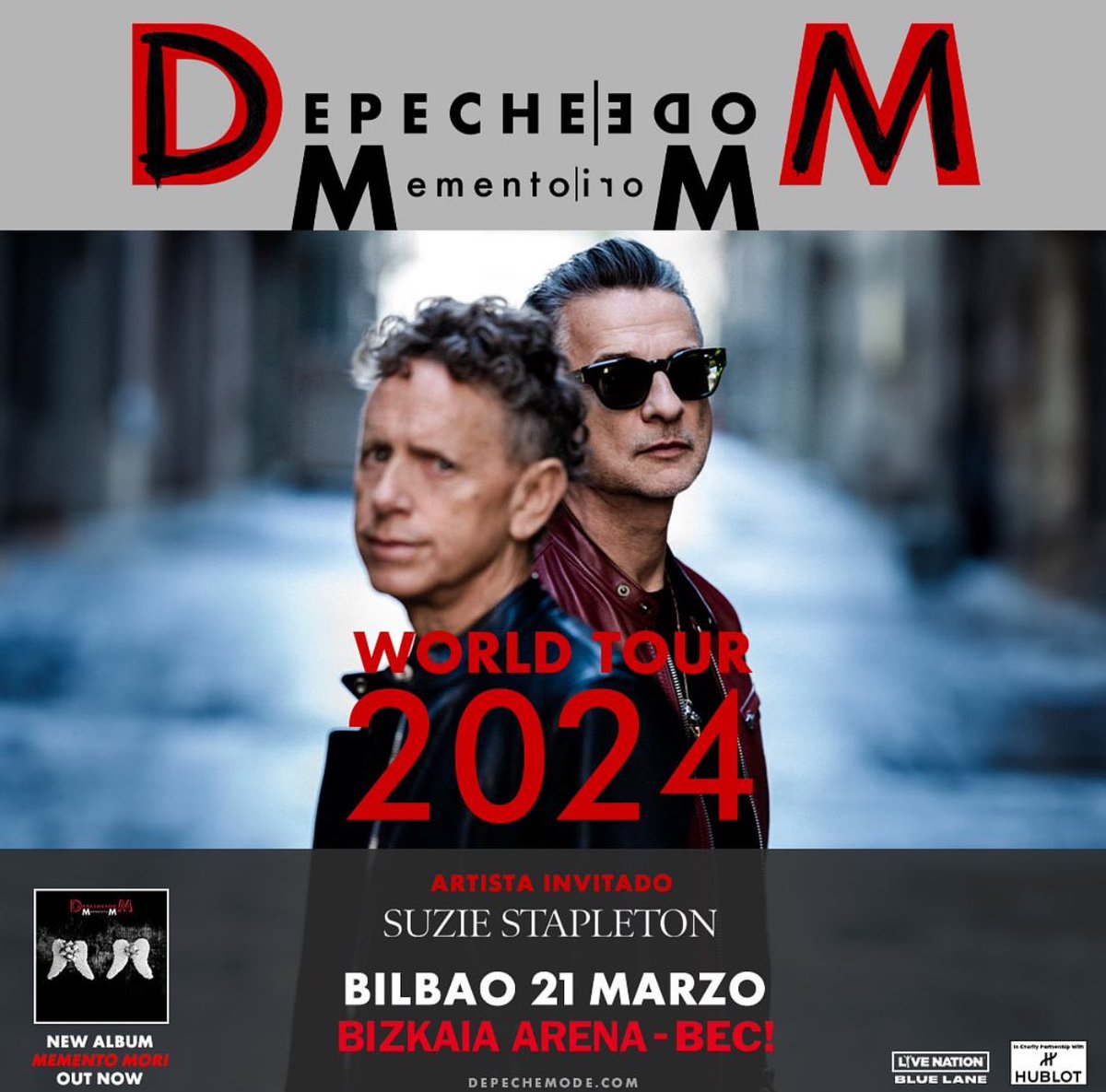 Hoy Depeche Mode con su gira Memento Mori en el BEC! 🙌🏻 Horarios ⏰ 21 de marzo de 2023 – Bizkaia Arena BEC, Barakaldo Acceso Early Entry Pista – 19:10h Apertura de puertas – 19:30h Suzie Stapleton– 20:20h Depeche Mode – 21:30h