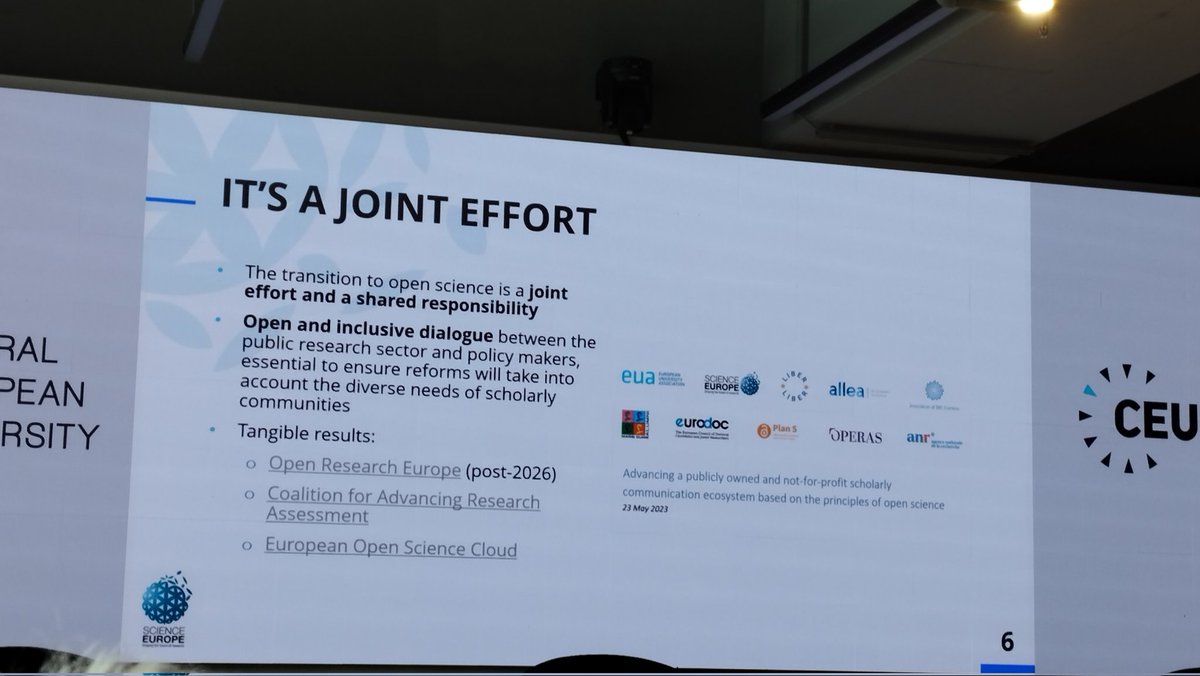 The transition to @OpenScience is a joint effort and a shared responsibility, @bsaenen @ScienceEurope at @opensocietyuniv #OpenAccess Summit @ceu #policy #equity #ResearchAssessment @CoARAssessment #CitizenScience #DiamondOA