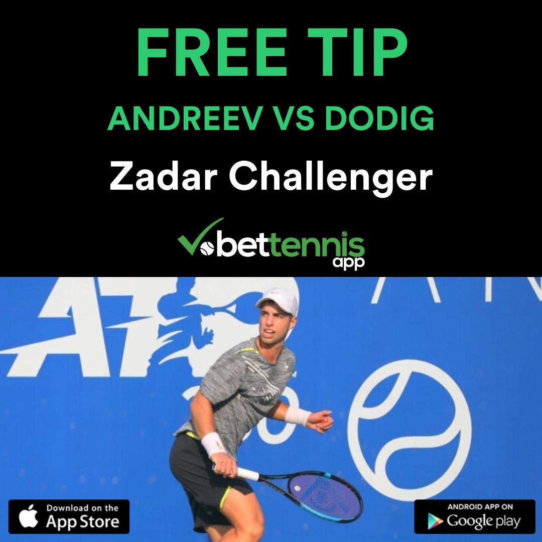 BetTennisApp's tweet image. 🎾 Zadar Alert: Andreev vs Dodig 🎾
💥 Our pick: 🍀 Dodig @ 1.71 @-140 🍀
⚡️ Instant Bet Boost! Telegram? Bio.
#Zadar #Andreev #Dodig #TennisBookie #Tips #FinalSetFrenzy #Tennis #TennisBetExpert #NetGains
