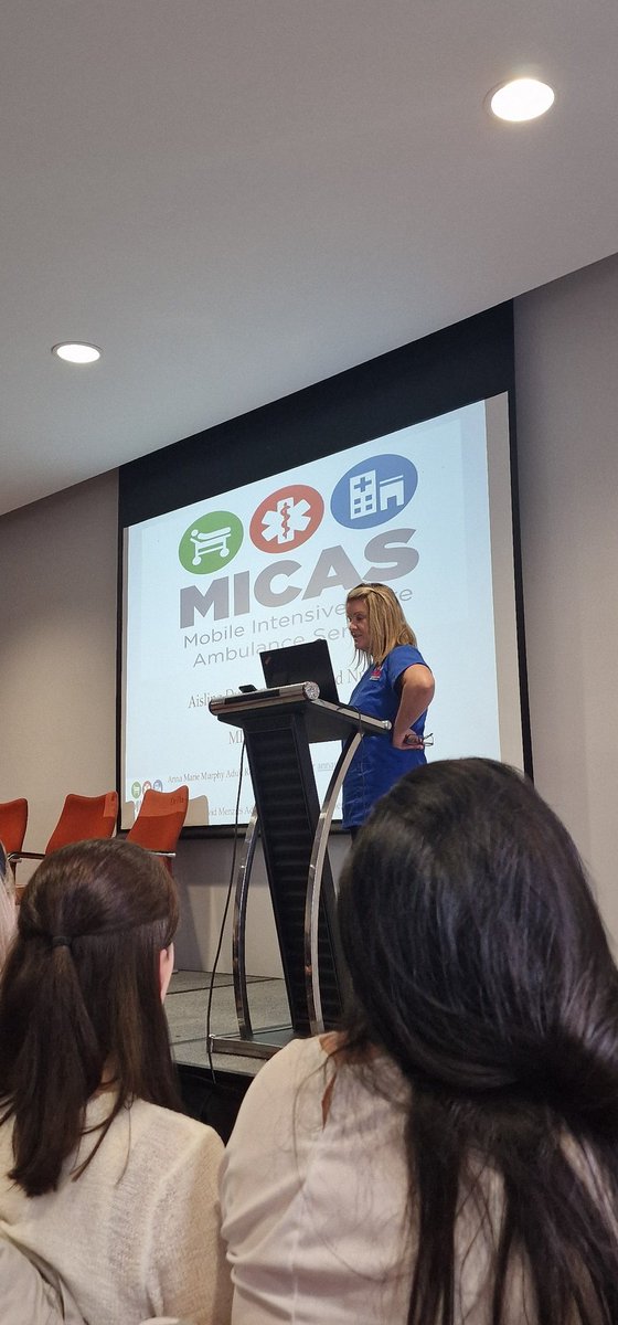 Aisling Duggan talking about the incredible service that MICAS provide to the most critically unwell patients. #CUHIntensiveCareConference @CUH_Cork
