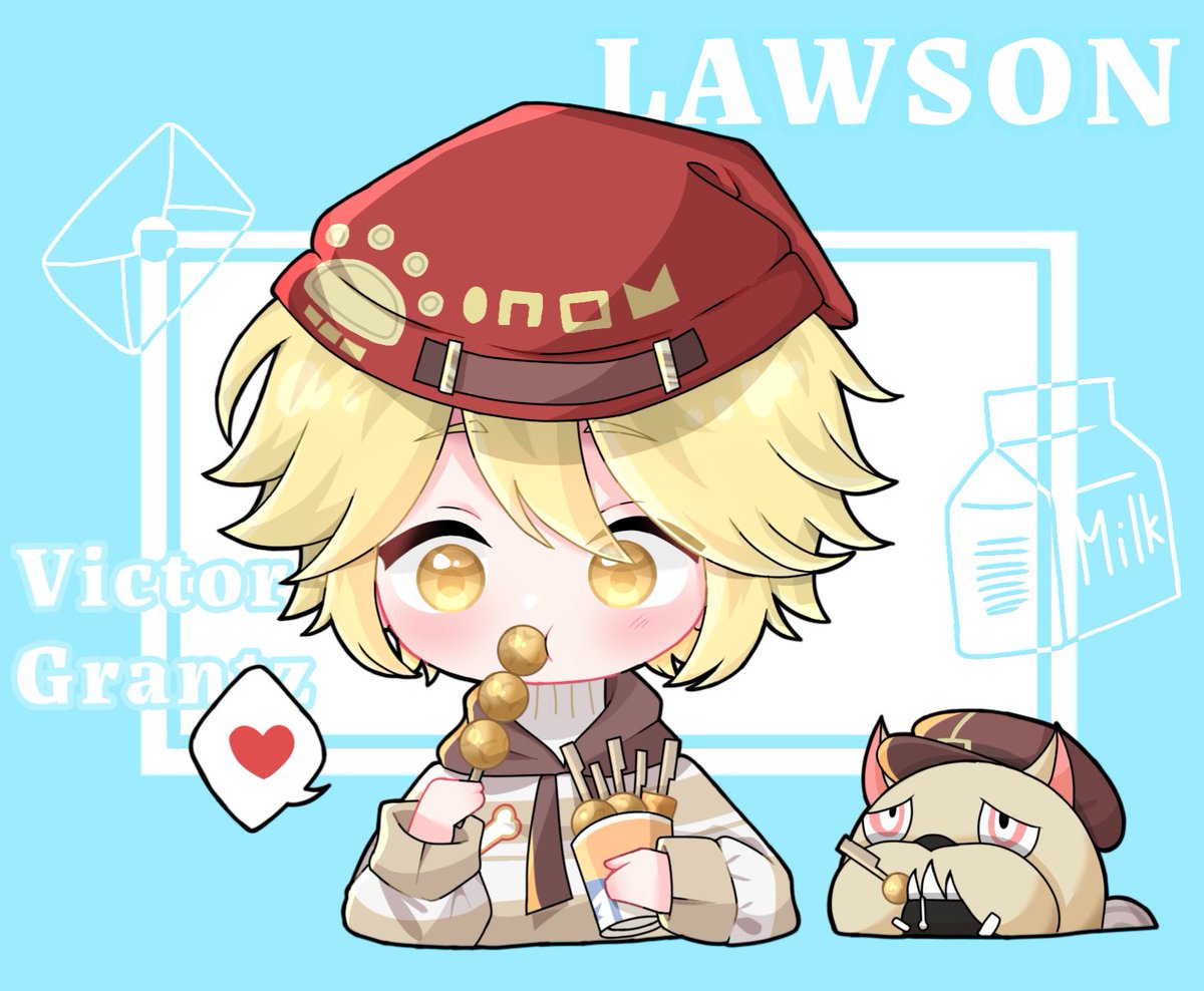 Victor with lawson colab is so cuteeee💙💙💙i can't take it😭📬 #IDV #idvfanart #victorgrantz #postmanidv