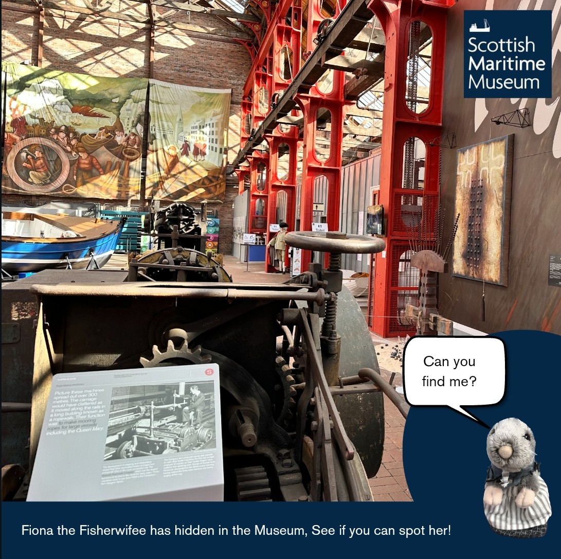 Where’s the Rat Wednesday Fiona the fisherwifee has hidden in the Museum, Can you spot her? #scottishmaritime #scottishmaritimemuseum #museum #scotlandmuseum