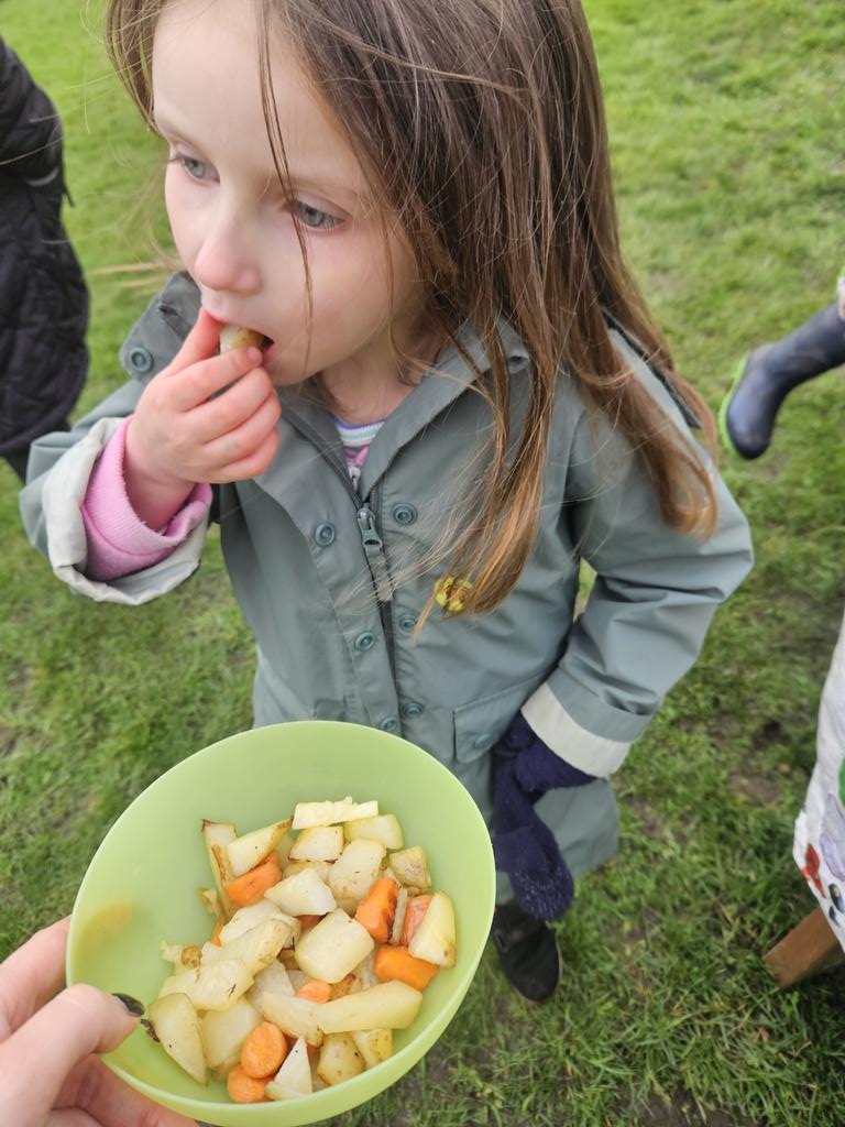 stjosephskly's tweet photo. We dug up some potatoes and carrots then chopped them safely in the kitchen and then cooked them in the oven with honey,oil . We loved them ! 🥔🥕🥔🥕 #SJKoutdoorlearning #SJKeyfs #SJKscience #BestDayOfTheirLives #MapleClass #HazelClass https://t.co/Ti4PNBACK3