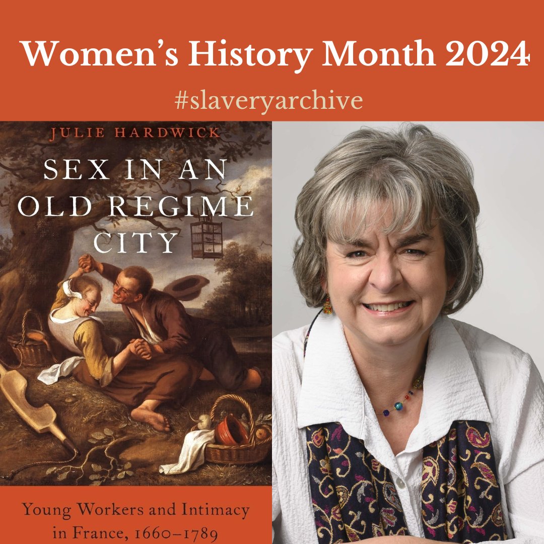 It's #WomenHistoryMonth and we recommend Sex in An Old Regime City: Young Workers and Intimacy in France, 1660-1789 (@OUPHistory) by dear historian @DrJulieHardwick check it out amazon.com/Sex-Old-Regime… #slaveryarchive