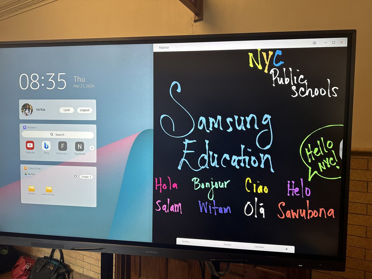 Good morning @NYCSchools #D8, #D10, & #D11 Educators👋🏾 We are in-person at the Multilingual Learner Symposium 📍 @FordhamNYC. If you’re here stop by and let’s get interactive with the @Samsung WAC Panel 🪄 @SamsungEDU #SamsungDisplay