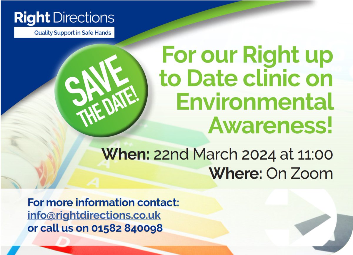 R__Directions's tweet image. LAST CHANCE to register for our Environmental Awareness Right Up to Date clinic session, taking place tomorrow 22nd March at 11:00!

Register for our clinic here: ow.ly/cptB50QaHLE

#RightDirections #SportEngland #qualitysupportinsafehands #makingadifference