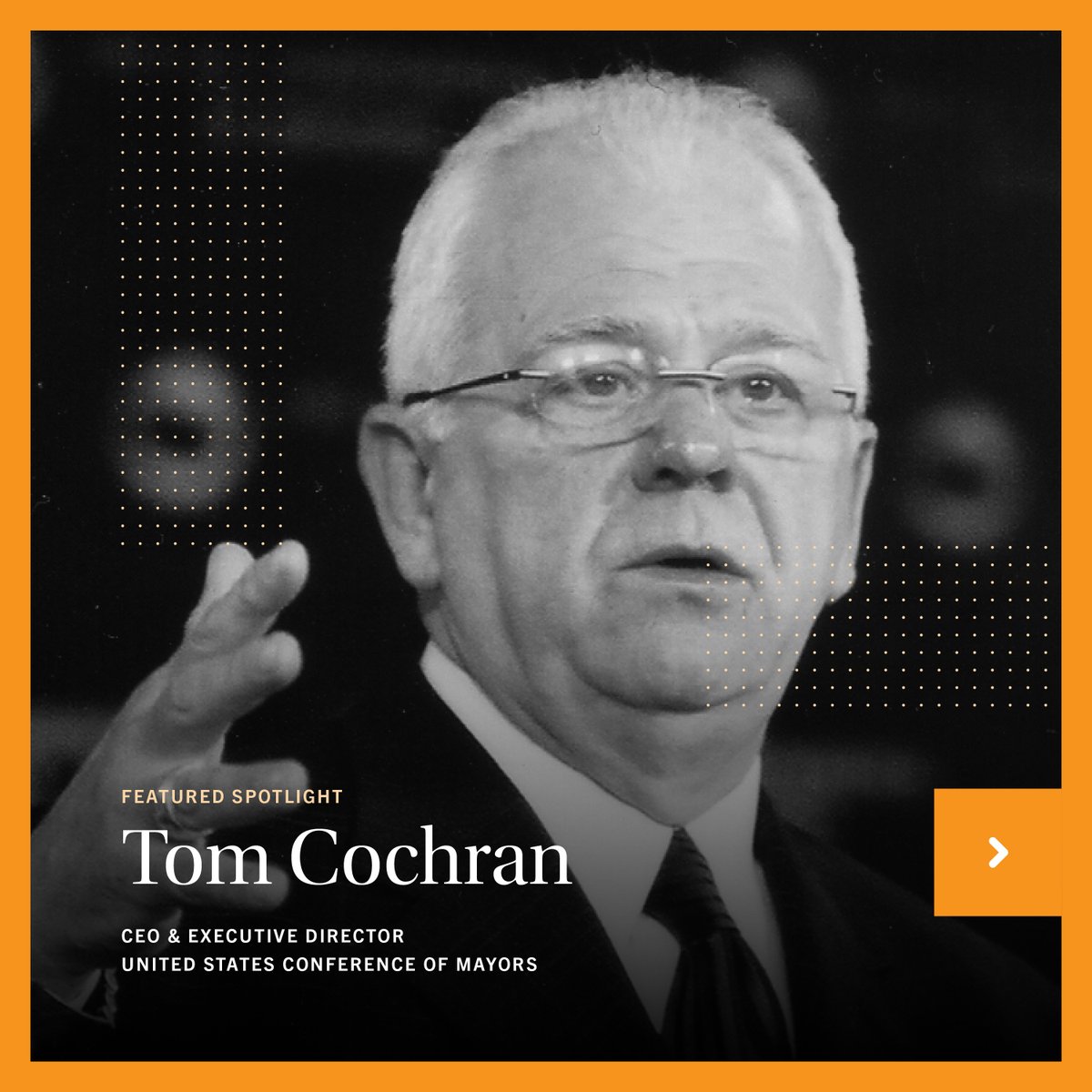 MICDdotORG's tweet photo. Tom Cochran has served @usmayors for over 50 years. As an advocate for the health, safety, and well-being of people in America’s cities, his leadership has been key to the success of MICD since its founding in 1986.
#MICD #LeadWithDesign #mayors https://t.co/GPuirF62rF