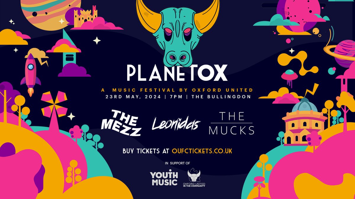 Huge thanks to @OUFCOfficial for supporting Youth Music with the launch of their new festival, PlanetOx 💜 Get your tickets: oufctickets.co.uk