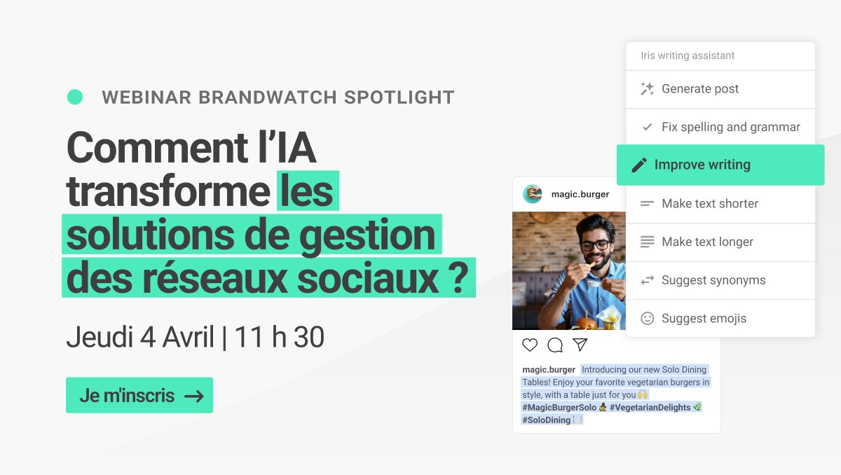 Comment l'IA peut vous aider dans la gestion de vos réseaux sociaux au quotidien ? Comment simplifier l'élaboration de votre stratégie et la gestion de vos réseaux sociaux ? Eléments de réponses le 4 avril prochain à 11h30 urlz.fr/pXpi