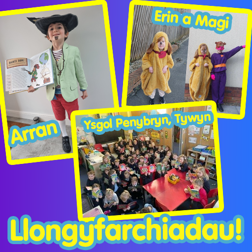 📚Dyma nhw, enillwyr ein cystadleuaeth #diwrnodyllyfr!📚 🏆Da iawn chi Arran, Erin a Magi ac Ysgol Penybryn, Tywyn am eich gwisgoedd a'ch cariad at ddarllen!🏆 📚Here are the winners of our #WorldBookDay competition! Well done Arran, Erin and Magi and Ysgol Penybryn, Tywyn!🏆