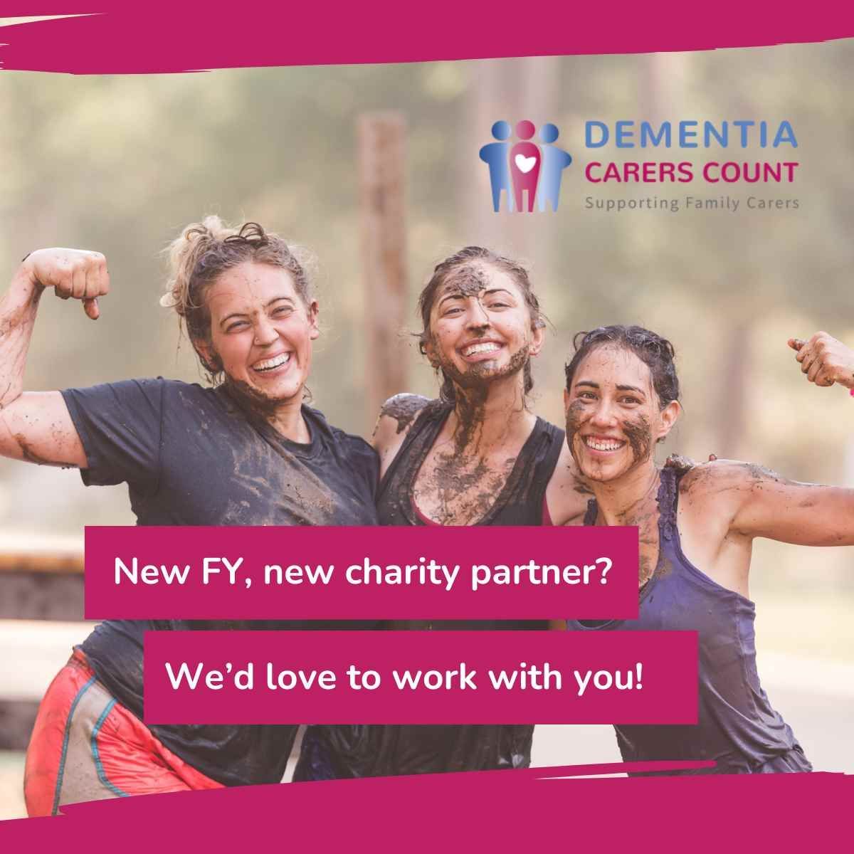 Calling all businesses! Looking for a new charity partnership as we head into the new financial year? Whether you want a one-off team challenge, or to support us all year, we have something for everyone. We'd love to chat! fundraising@dementiacarers.org.uk

#dementiacare #charity