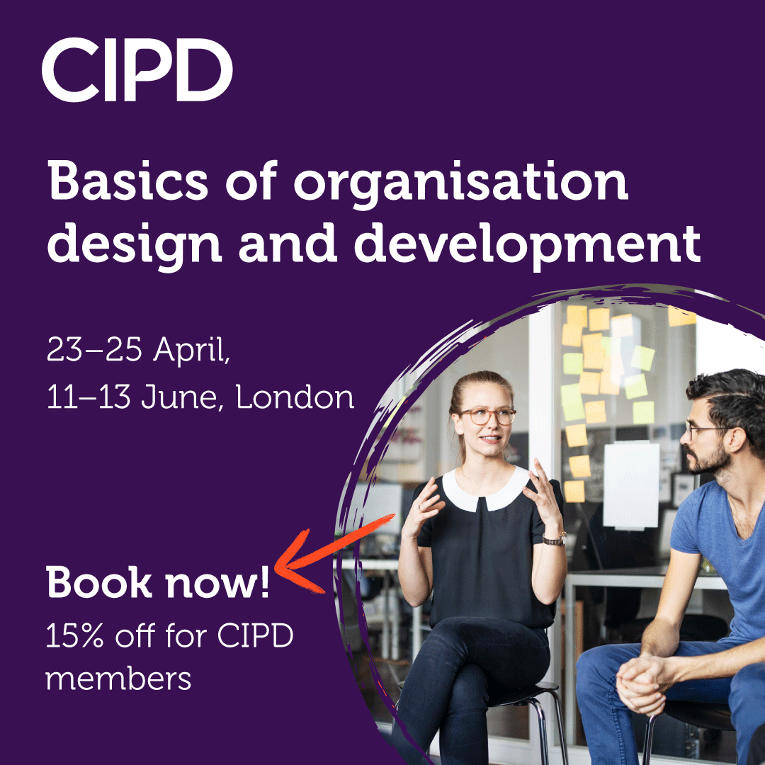 Learn how to prepare and implement an #OrgDesign and development (OD&D) action plan - with tried and tested theories and diagnostic models. 💫

Basics of organisation design and development, 23–25 April / 11-13 June, London #CIPDLearning

Book now ➡️ ow.ly/ITGZ50QYusS  #HR