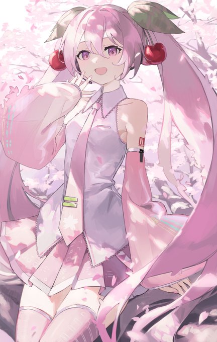 「桜ミク ピンク髪」の画像/イラスト/ファンアート(新着)｜3ページ目