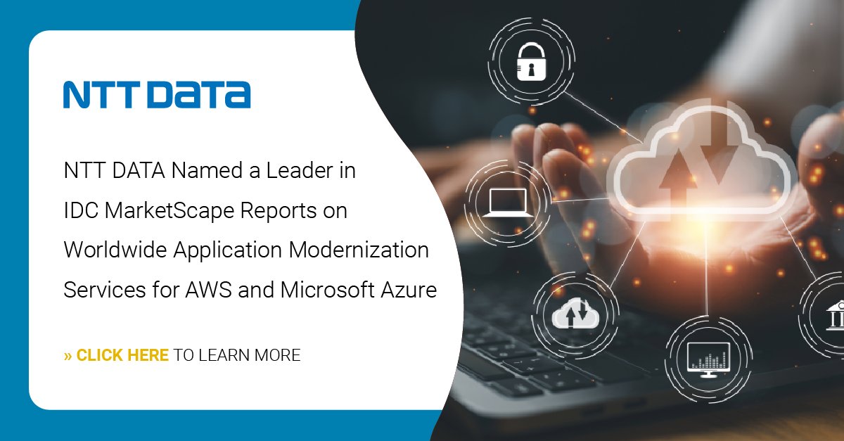 As a Leader in application modernization services, discover how NTT DATA is positioned to help clients navigate fast-changing IT environments, via IDC MarketScape: bit.ly/4ajKJ4H